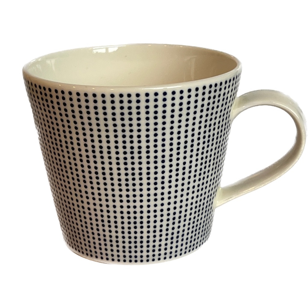 Royal Doulton Pacific Mug Cup White & Blue Dots Holds 12 oz Porcelain - Picture 4 of 7